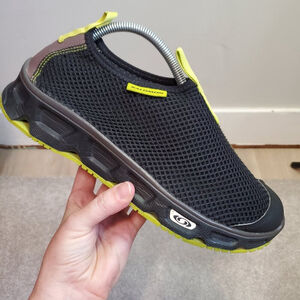 SALOMON RX Moc Shoes All-Terrain Slip-On Mesh Training Gym Black Yellow Mens 9.5
